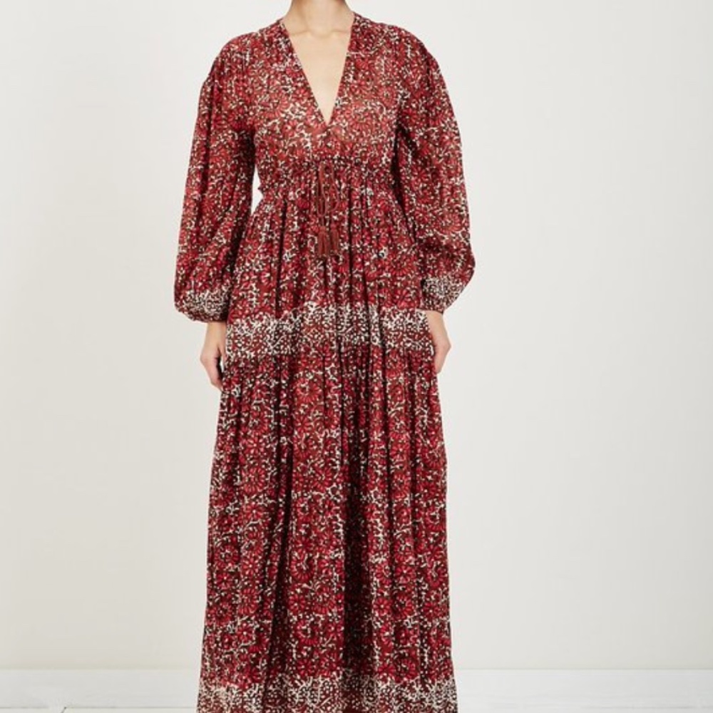 Ulla Johnson Alethea Henna long sleeve red dress size 4. Worn once